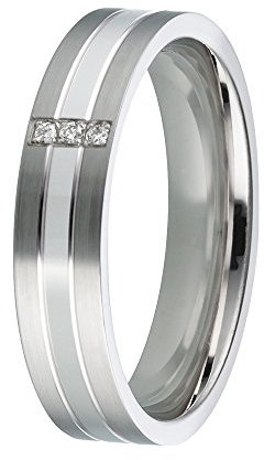 DOOSTI Trauring 500/- Palladium mit Brillanten - inkl. Gratis Gravur