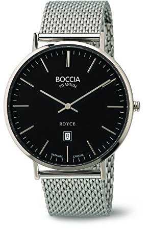 Boccia Herren-Armbanduhr Analog Quarz Edelstahl 3589-07