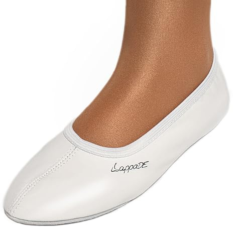Lappade Schwarz, Weiß, Jeansblau, Rosa, Lila, Rot Gymnastikschuhe, Schläppchen, Turnschläppchen mit Ledersohle Gr. 28-46