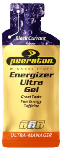 Peeroton Energizer Ultra Black Currant - Isotonic Energy Gel für maximale Ausdauer mit 26.5 g Kohlenhydraten, wirkt nach 2-5 minuten, Power Gel - leicht verdaulich und bekömmlich, 40ml (1er Pack)