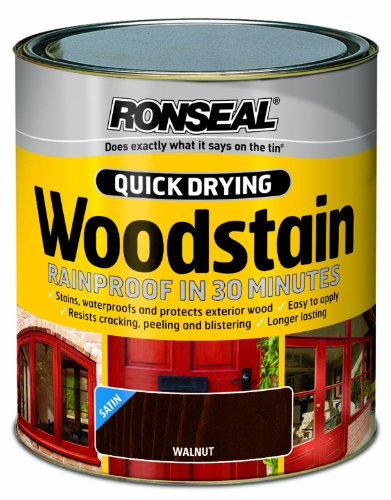 Ronseal QDWSW250 250ml Woodstain Quick Dry Satin - Walnut