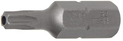 BGS 4425 | Bit | Länge 30 mm | Antrieb Außensechskant 8 mm (5/16) | T-Profil (für Torx) mit Bohrung T25