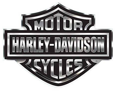 Harley-Davidson Adesivo con logo Bar & Shield, XL, 76,2 x 101,6 cm, grigio e nero CG4330