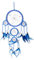 Großer 50cm x 16cm Dreamcatcher Traumfänger Blau Lila Glitzer Perlen