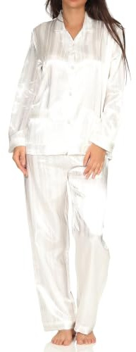 Normann Satin Pyjama Streifendessin - innen angeraut 251 201 94 010