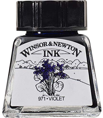 Winsor & Newton Drawing Ink Tinta de Dibujo, Morado (Violet), 14ml