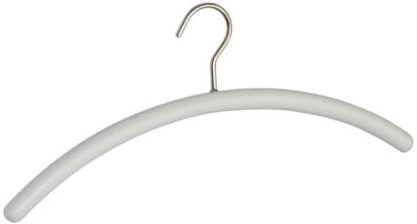 WENKO Kleiderbügel Mod. Rollo rutschfestes Garderobenbügel Set aus FSC zertifiziertem Buchenholz für Jacken Sakkos T-Shirts lackiert 45 cm breit Hakenöffnung 4,6 cm HxBxT 19x45x2 cm Holz Weiß