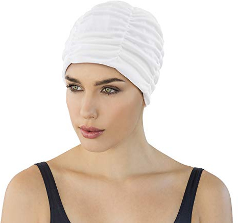 Badekappe im Turban-Stil von Fashy, für Frauen, weiß