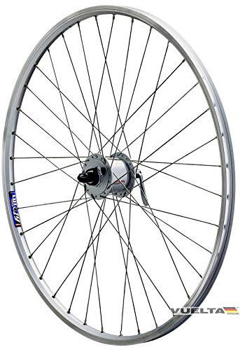 Vuelta Fahrradfelge 28 Zoll Vorderrad inkl.Nexus DHC30003QAAS QR - Made in Germany Vorderrad Felge Silber - V-Brakes/Felgenbremse, 622x19C Hohlkammer-Felge 1600g, Laufrad Fahrradfelgen Cut 19