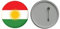 MadAboutFlags Kurdistan Country Flag 58mm Button Badge