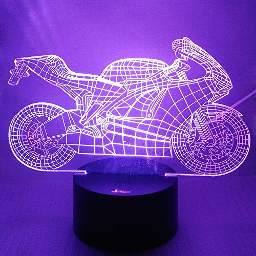 Loveboat USB Powered 7 colores amazing ilusión óptica 3d resplandor lámpara LED luces de arte Escultura produce única efectos de iluminación y 3d Visualización para decoración del hogar