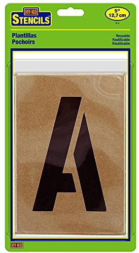 HY-KO Products ST-8 Number & Letter Stencils, 8 Inch, Tan