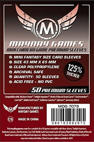 Mayday Games 43 x 65 mm Sleeves Mini Chimera USA Premium Kartenspiel (50 Stück)