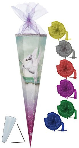 Schultüte - Pegasus 70 cm - incl. Schleife mit Filzabschluß - Zuckertüte Nestler Einhorn Pferd Pferde Einhörner Pegasos