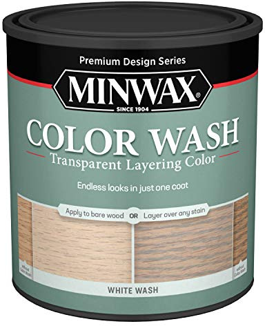 Minwax Color Wash Transparent Layering Color, White Wash Pickling Stain, 1 Quart, 618604444