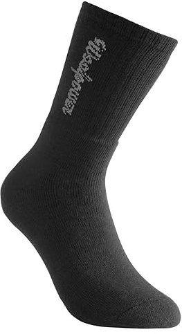 Woolpower 400 Socks Logo - Thermo Socken, 45-48, Schwarz