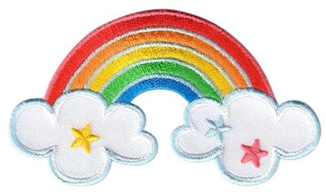PatchMommy Regenbogen Patch Aufnäher Applikation zum Aufbügeln Bügelbild - für Kleidung Jeans Jacken Kinder
