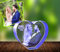 3D Photo Gravure sur Cristal Petit Coeur (110mm*125mm*58mm) (Anniversaire, Cadeaux pour Maman, Fête des Mères, Saint-Valentin, Noël)