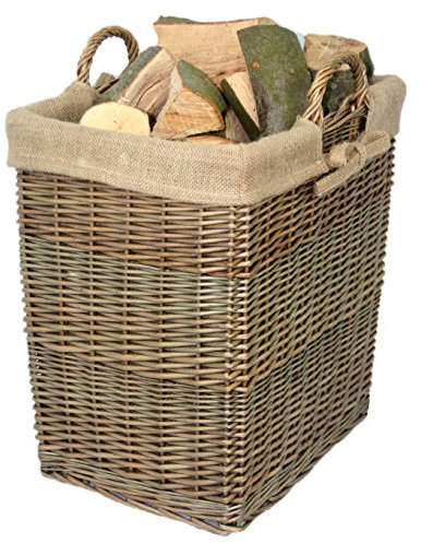 Wicker Rechteckige Holzkorb mit Futter