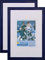 2 er Set Bilderrahmen 20 x 30 dunkel blau Kunststoff mit Echt-Glas