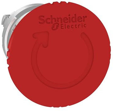 Schneider Electric | ZB4BS844 - Frontelement, Kopf rund Not-Halt/Not-Aus-Taster Pilzdrucktaster 22mm, Drehentriegelung, rot, durchmesser 22 cm