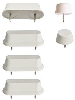 SITZPLATZ® WC-Sitz-Puffer Nr. 30 | Auflagestopfen für Toilettensitz | Abstandhalter für WC-Brille | Dämpfer | Weiß | Kunststoff