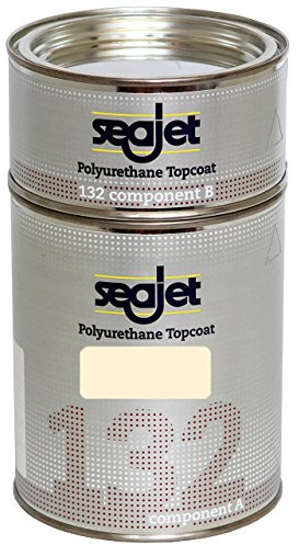 Seajet 132 2-Komponenten Polyurethan Topcoat Lackfarbe 1 Liter, Farbe:kremgelb