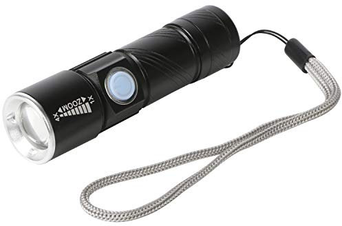 TRIXES Torche Ultra Puissante à LED Rechargeable USB Avec Focalisation de Faisceau et Zoom