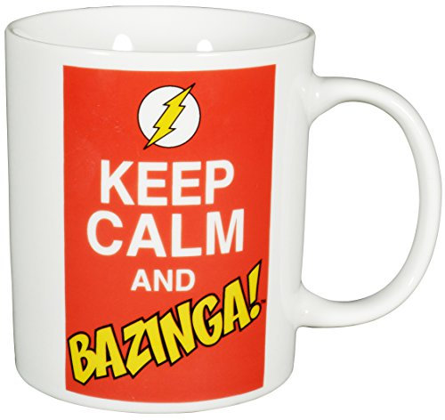 The Big Bang Theory Keep Calm and Bazinga“, Porzellan, 320ml – 0122071 Kaffeetasse, weiß, 1 Stück (1er Pack)