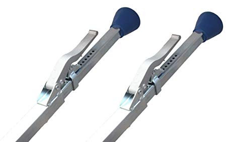 LOADCARE Klemmbalken Vierkant Ladungssicherung Transporter Zubehör Einsatzbereich 1,90-2,80m Ladungssicherung Stange Stahl verzinkt Klemmstange Sperrstange (2)