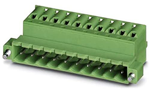 PHOENIX CONTACT FKIC 2,5/8-STF-5,08 Leiterplattenstecker, 2.5 mm² Nennquerschnitt, 8 Anschlüsse, FKIC 2,5/..-STF Reichweite, 5.08 mm Rastermaß, Grün, 50 Stück