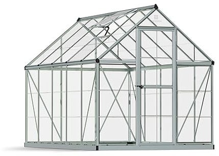 Canopia by Palram Serre de Jardin Harmony 5.7m² (Argent) Cadre en Aluminium, Panneaux en Polycarbonate, Résistant aux UV