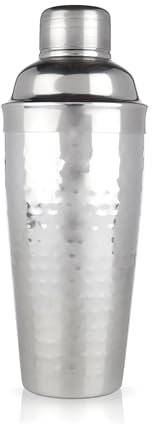 Viski 4295 Admiral: Hammered Shaker, Stainless Steel, Silver