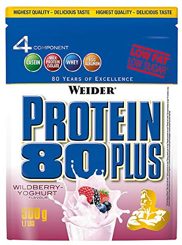Weider Protein 80 plus 2 x 500g Beutel 2er Pack Waldfrucht-Joghurt