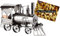 BRUBAKER Flaschenhalter Lokomotive Metall Skulptur Geschenk mit Geschenkkarte