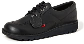 Kickers Men's Kick Lo Leather Shoes | Extra Comfort for Your Feet | Added Durability | Premium Quality, Black, 9 UK