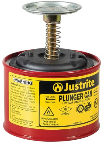 Justrite 10008 Sparanfeuchter 0.5L 12.4cm x 13.3cm Rot