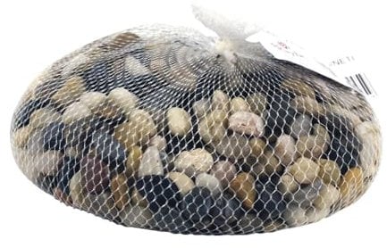 Rayher 8808104 galets de rivière, décoration florale&jardin, filet 1kg, marron m