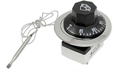 sourcing map 1NC 1NO AC 250 16A 50-300C Température Contrôle Interrupteur Thermostat pour Four Réfrigérateur Chauffe-eau