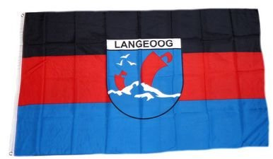 FLAGGENMAE Flagge Fahne Insel Langeoog 90 x 150 cm