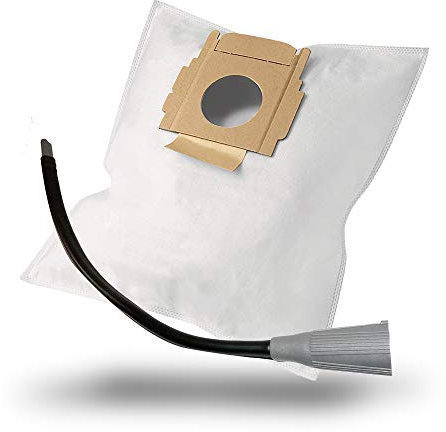MisterVac | compatible avec les sacs d'aspirateur sacs de rechange 10 pièces + embout flexible de remplacement Moulinex Power Clean 1350