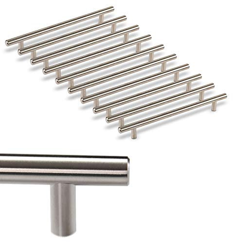SOTECH 10 x Möbelgriff G17 echt Edelstahlrohr Ø 12 mm/BA 192 mm Stangengriffe Relinggriffe