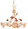 Helios Leuchten 203623/2 Florentiner Pendellampe antik-weiß handbemalt | florale Lampe Leuchte Pendelleuchte | Deckenleuchte Hängelampe Landhaus-Stil | 5 x E14
