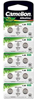 10 x AG6 371 Alkaline Coin Cell Button 1.5v Battery