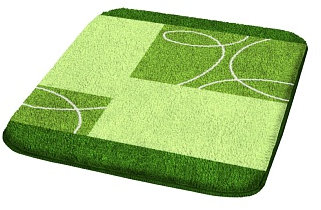 Kleine Wolke Badteppich Curly grün 70 x 120 cm