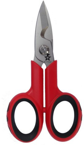 Gifaz Ciseaux d'électricien Made in Italy avec Lame en Acier Inoxydable Coupe-câble (Lame en Acier Inoxydable | Microdenture | Coupe-câble, 14,5 cm)