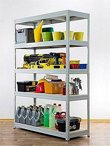 5 Tier Garage Boltless Shed Shelving Bay Racking Storage 175Kg/Shelf O220x120x60 by Decocraft