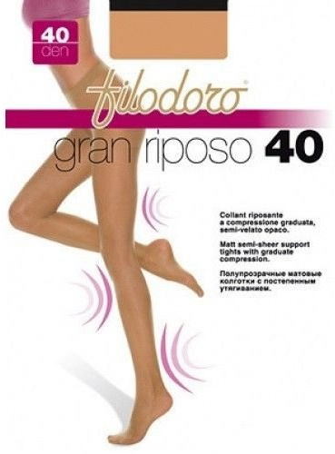 FILODORO 6 Paia Collant Donna RIPOSANTE Compressione Graduata Gran Riposo 40 den (Glace - 3/M)