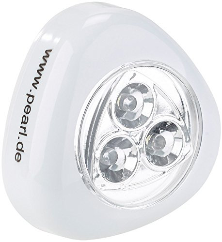 Lunartec Stick & Push Light mit 3 weißen LEDs (weiß)