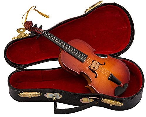 Kurt Adler Violine aus Holz, Weihnachtsschmuck (13,97 cm)